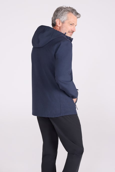 'Reykjavik' Men's Textured Softshell Jacket Water Resistant Breathable Activewear Navy - Image 3