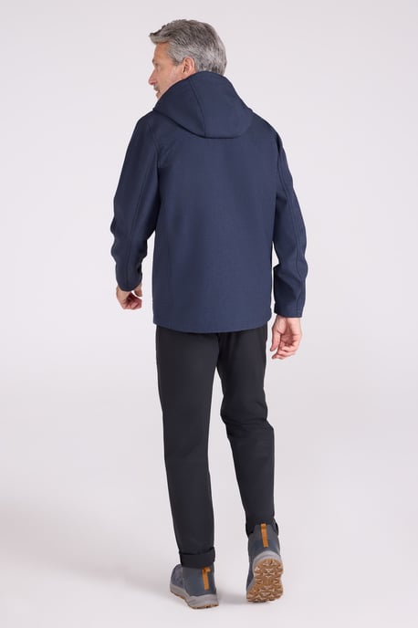 'Reykjavik' Men's Textured Softshell Jacket Water Resistant Breathable Activewear Navy - Image 4
