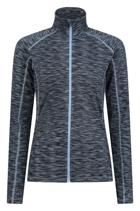 'Bend & Stretch' Women's Full Zip Midlayer Stretchy Lightweight Quick Dry Jumper Dark Blue - Image 6