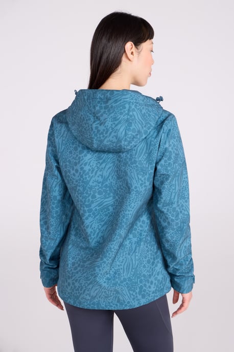 'Exodus' Women's Printed Softshell Jacket Water Resistant Windproof Activewear Teal - Image 3