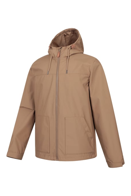 'Iona' Men's Softshell Jacket with Adjustable Hood & Cuffs Breathable Activewear Tan - Image 4
