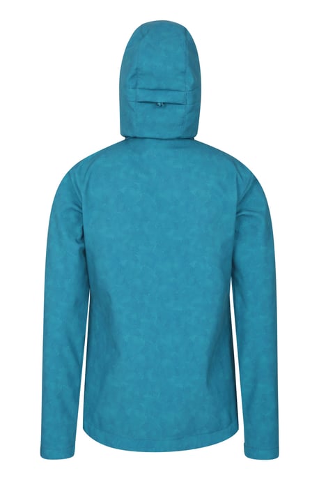 'Exodus' Women's Printed Softshell Jacket Water Resistant Windproof Activewear Teal - Image 3
