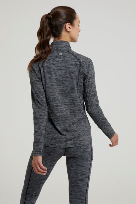 'Bend & Stretch' Women's Full Zip Midlayer Stretchy Lightweight Quick Dry Jumper Black - Image 4