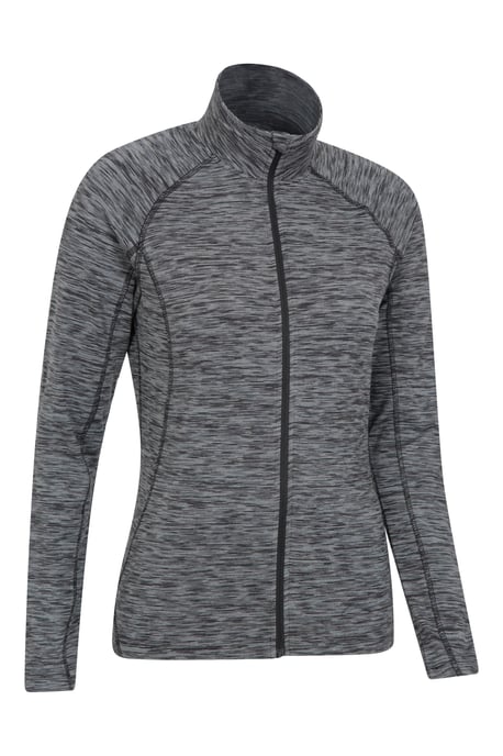 'Bend & Stretch' Women's Full Zip Midlayer Stretchy Lightweight Quick Dry Jumper Black - Image 6