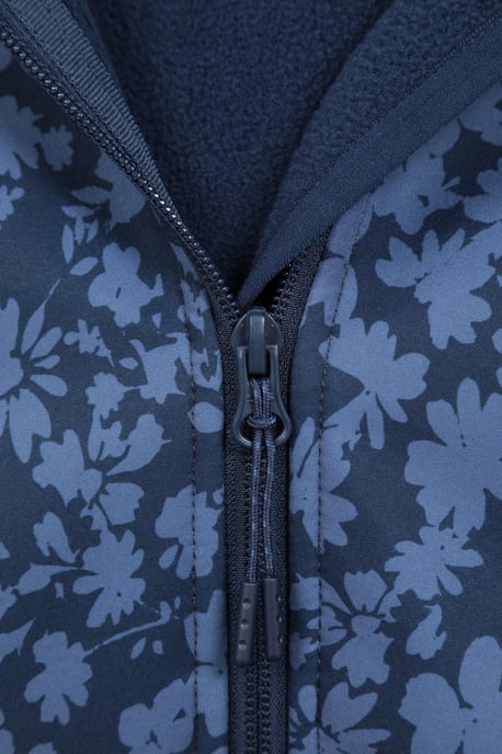 'Exodus' Women's Printed Softshell Jacket Water Resistant Windproof Activewear Dark Blue - Image 5