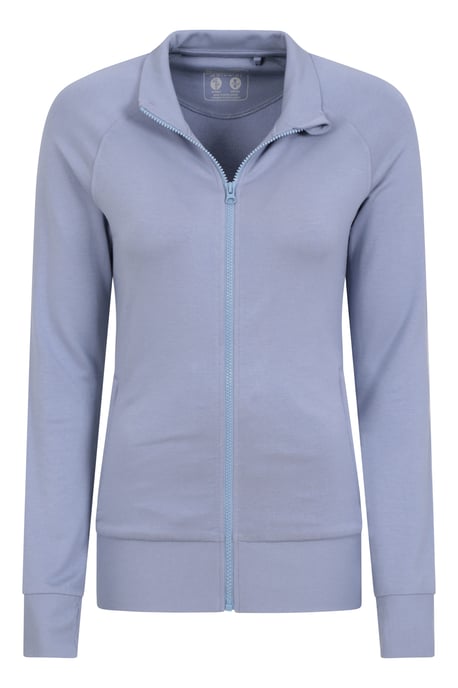Women's Bamboo Rich Full Zip Midlayer Soft Stretchy Quick Wick Activewear Jumper Blue - Image 4