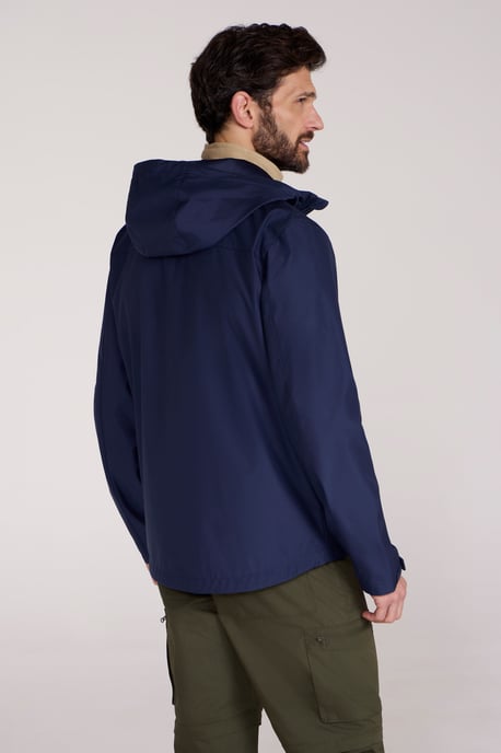 'Iona' Men's Softshell Jacket with Adjustable Hood & Cuffs Breathable Activewear Navy - Image 3