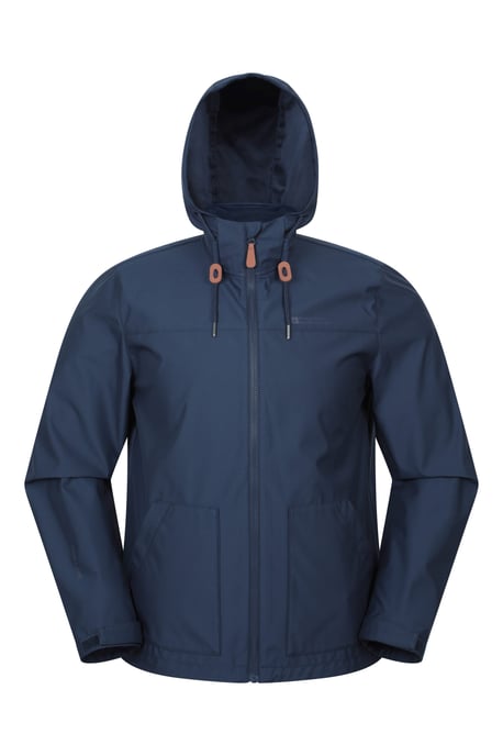 'Iona' Men's Softshell Jacket with Adjustable Hood & Cuffs Breathable Activewear Navy - Image 5