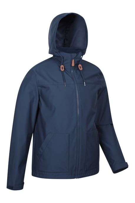 'Iona' Men's Softshell Jacket with Adjustable Hood & Cuffs Breathable Activewear Navy - Image 6