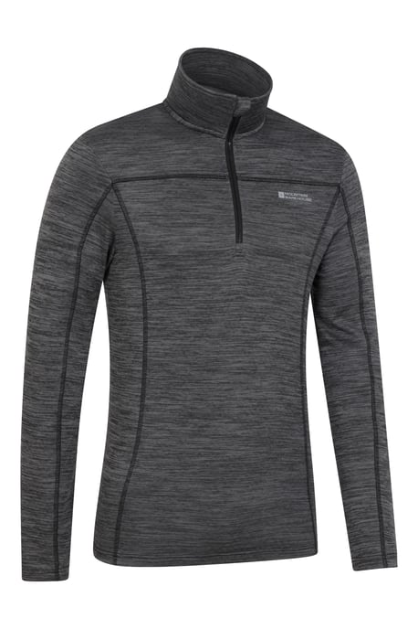 'Finsbury' Men's Active Midlayer Lightweight Stretchy Casual Half Zip Jumper Dark Grey - Image 6