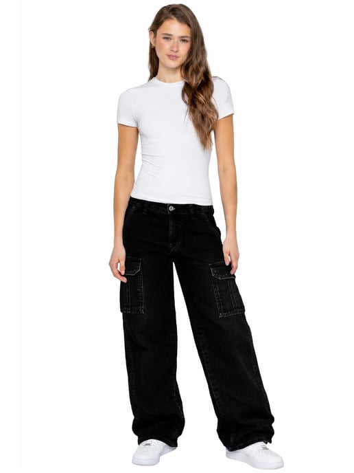Enzo | Womens Cargo Baggy Jeans - Image 5