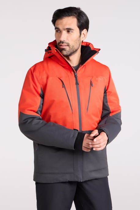 'Interstellar' Men's Padded Ski Jacket Waterproof Breathable Winter Coat Orange - Image 2