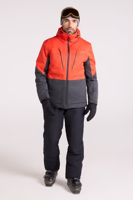 'Interstellar' Men's Padded Ski Jacket Waterproof Breathable Winter Coat Orange - Image 3
