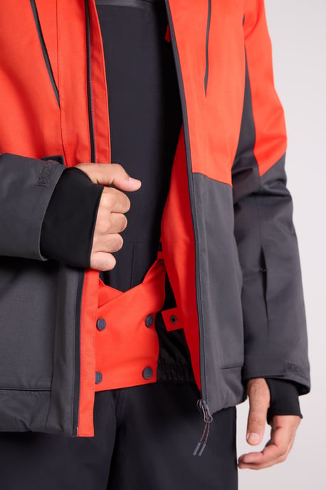 'Interstellar' Men's Padded Ski Jacket Waterproof Breathable Winter Coat Orange - Image 5