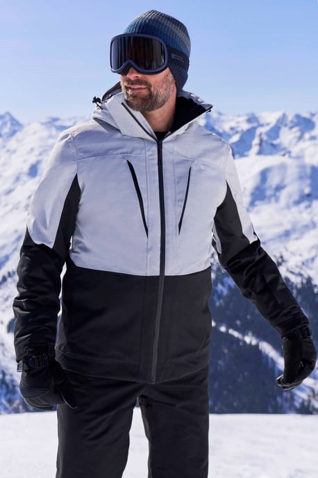 'Interstellar' Men's Padded Ski Jacket Waterproof Breathable Winter Coat White - Image 1