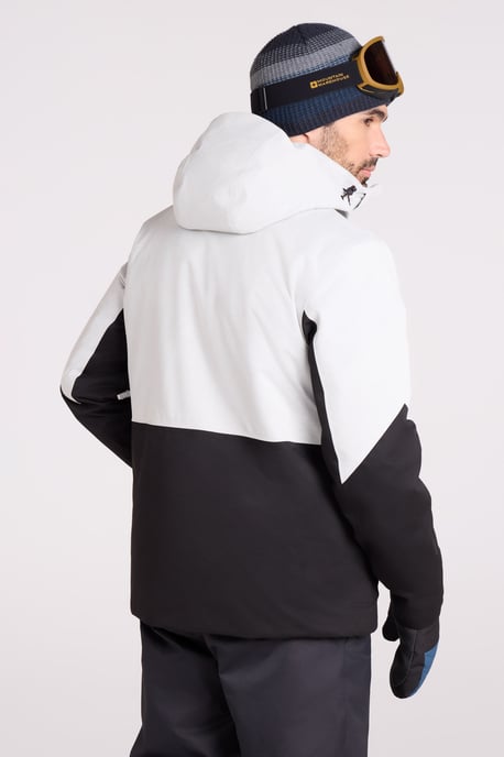 'Interstellar' Men's Padded Ski Jacket Waterproof Breathable Winter Coat White - Image 6