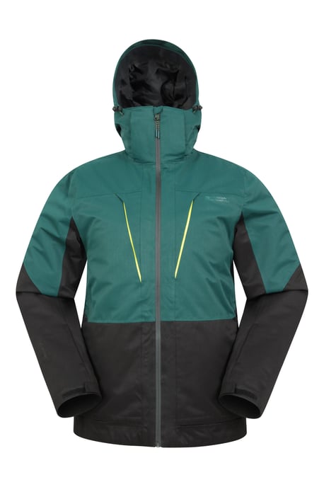'Interstellar' Men's Padded Ski Jacket Waterproof Breathable Winter Coat Teal - Image 2