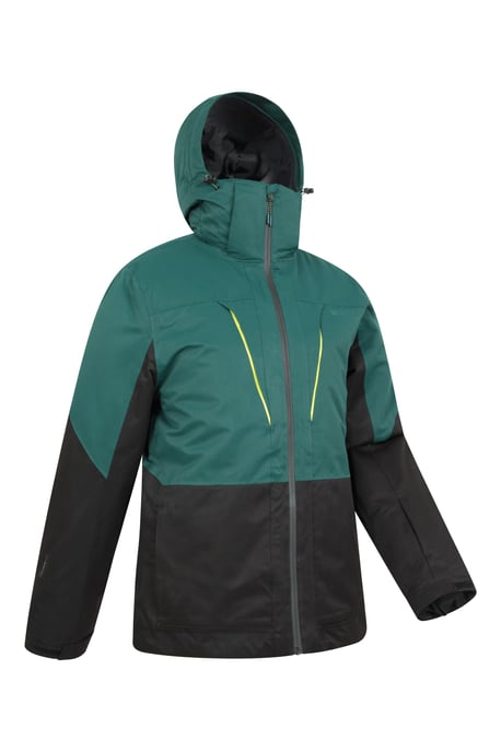 'Interstellar' Men's Padded Ski Jacket Waterproof Breathable Winter Coat Teal - Image 3