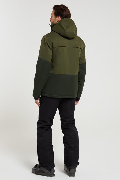 'Interstellar' Men's Padded Ski Jacket Waterproof Breathable Winter Coat Khaki - Image 5