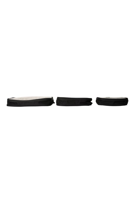 Clear Travel Cases 3 Pack Durable Compact Lightweight Luggage Packing Pouches Black - Image 4