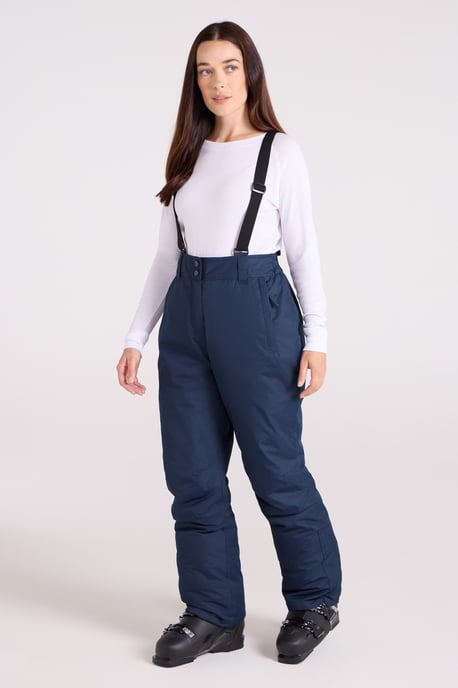 'Moon' Women's Ski Pants Warm Insulated Snow Proof Elastic Waist Winter Trouser Navy - Image 1