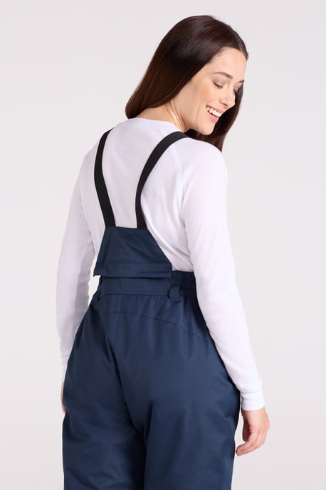 'Moon' Women's Ski Pants Warm Insulated Snow Proof Elastic Waist Winter Trouser Navy - Image 4