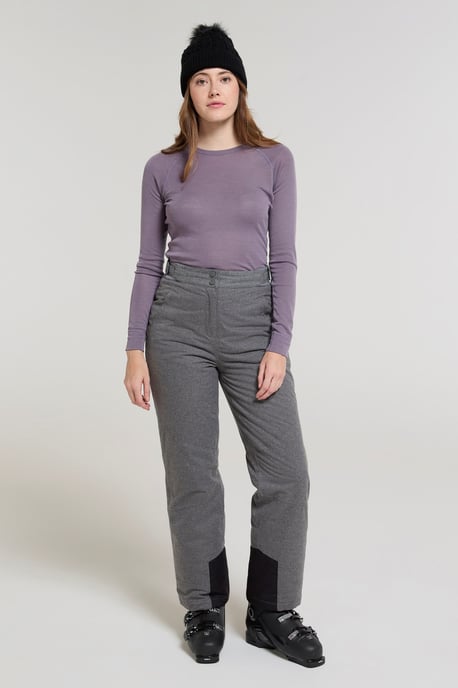 'Blizzard' Women's Ski Trouser Waterproof Fleece Lined Winter Snowboarding Pants Grey - Image 3