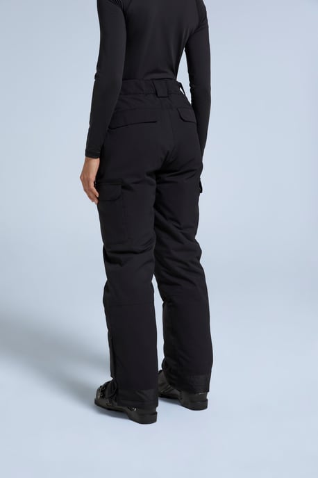 'Glaze' Women's Snow Pants Casual Straight Leg Adjustable Waist Winter Trouser Black - Image 3