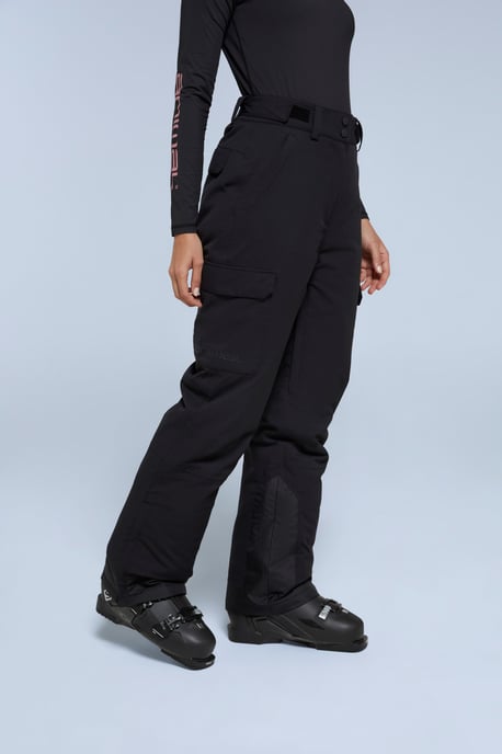 'Glaze' Women's Snow Pants Casual Straight Leg Adjustable Waist Winter Trouser Black - Image 4