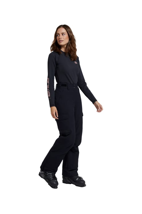 'Glaze' Women's Snow Pants Casual Straight Leg Adjustable Waist Winter Trouser Black - Image 5