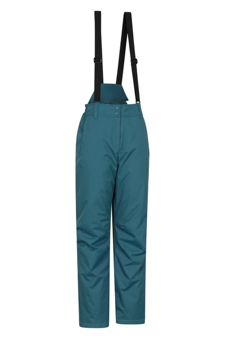 'Moon' Women's Ski Pants Warm Insulated Snow Proof Elastic Waist Winter Trouser Teal - Image 5
