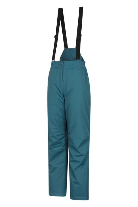 'Moon' Women's Ski Pants Warm Insulated Snow Proof Elastic Waist Winter Trouser Teal - Image 6