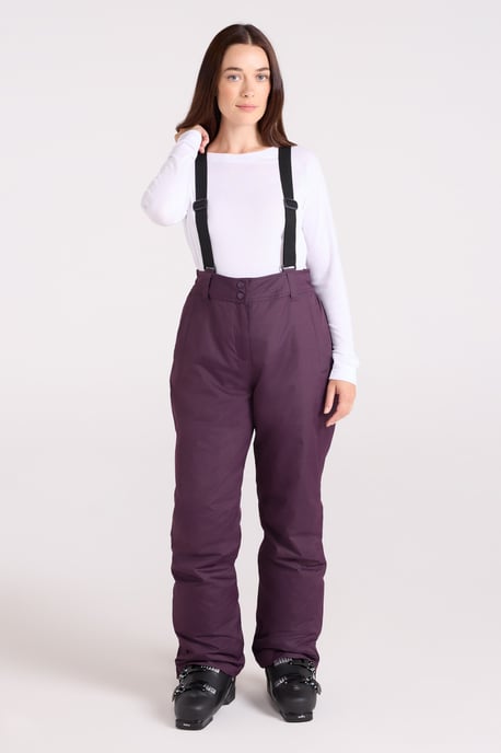 'Moon' Women's Ski Pants Warm Insulated Snow Proof Elastic Waist Winter Trouser Purple - Image 1