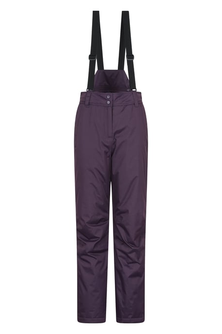 'Moon' Women's Ski Pants Warm Insulated Snow Proof Elastic Waist Winter Trouser Purple - Image 4