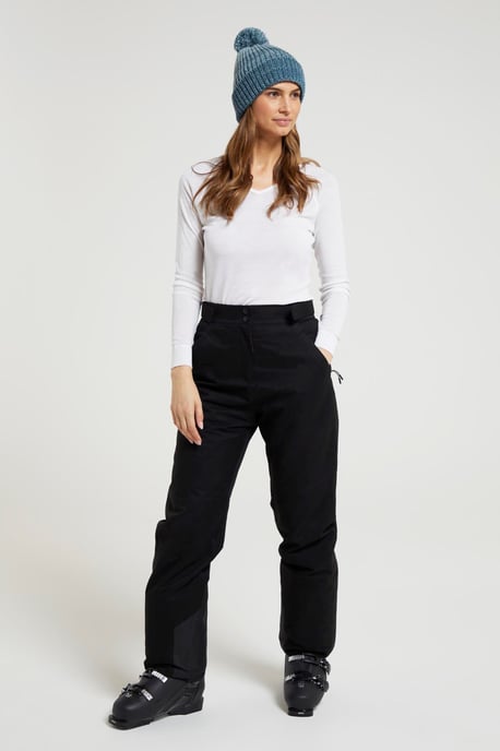 'Blizzard' Women's Ski Trouser Waterproof Fleece Lined Winter Snowboarding Pants Black - Image 1