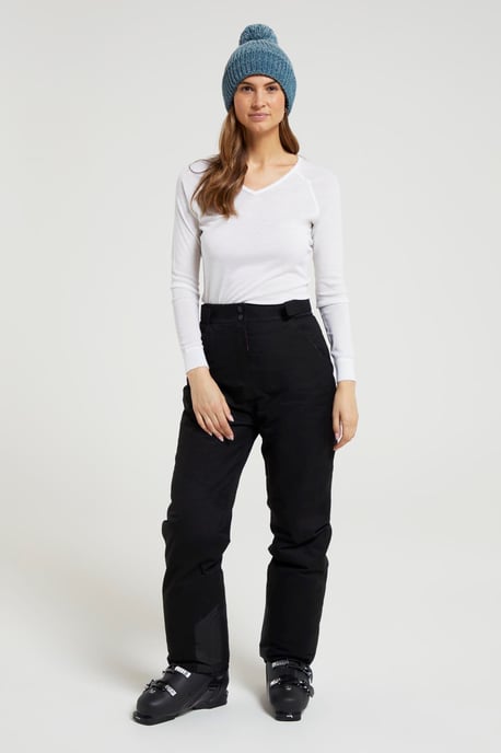'Blizzard' Women's Ski Trouser Waterproof Fleece Lined Winter Snowboarding Pants Black - Image 3