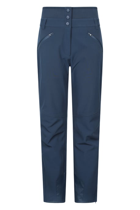 'Avalanche' Women's Ski Pants High Waist Warm Insulated Snow Proof Winter Trouser Dark Blue - Image 5