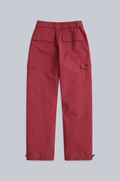 'Glaze' Women's Snow Pants Casual Straight Leg Adjustable Waist Winter Trouser Red - Image 6