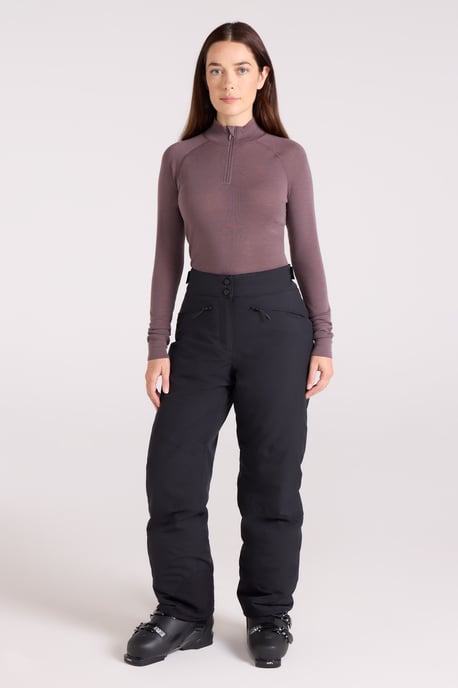 'Isola II' Women's Extreme Ski Pants Waterproof Adjustable Waist Winter Trouser Black - Image 2