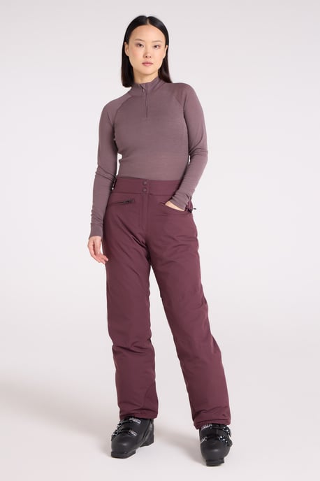 'Isola II' Women's Extreme Ski Pants Waterproof Adjustable Waist Winter Trouser Purple - Image 2