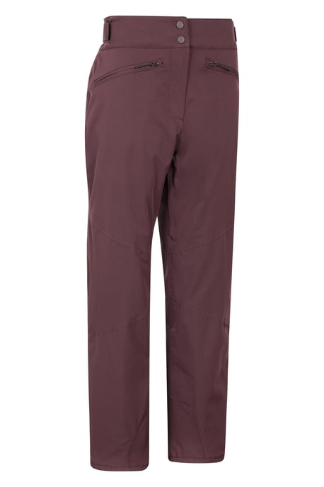'Isola II' Women's Extreme Ski Pants Waterproof Adjustable Waist Winter Trouser Purple - Image 6