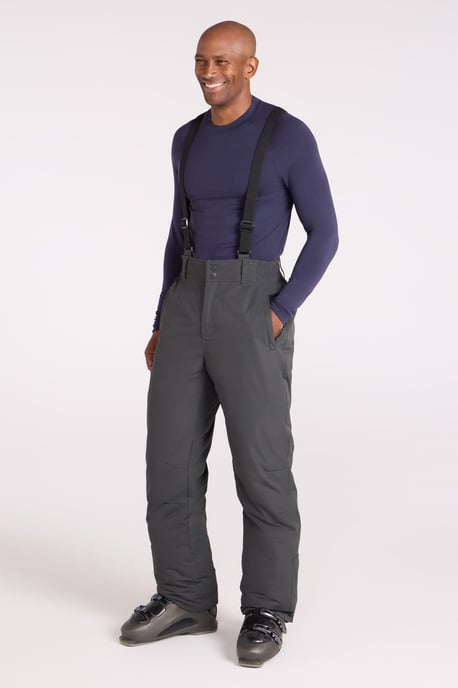 'Dusk II' Men's Ski Pants Warm Insulated Snow Proof Elastic Waist Winter Trouser Grey - Image 3