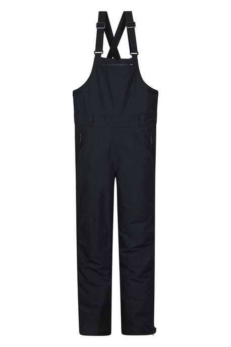 'Eris' Men's Waterproof Bib Front Ski Pants Elastic Braces Casual Winter Trouser Black - Image 6