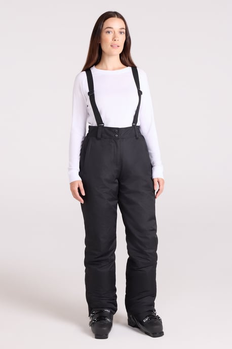 'Moon' Women's Ski Pants Warm Insulated Snow Proof Elastic Waist Winter Trouser Black - Image 1
