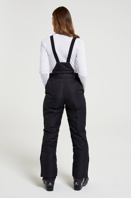 'Moon' Women's Slim Leg Ski Pants Water Resistant Warm Insulated Winter Trousers Black - Image 2