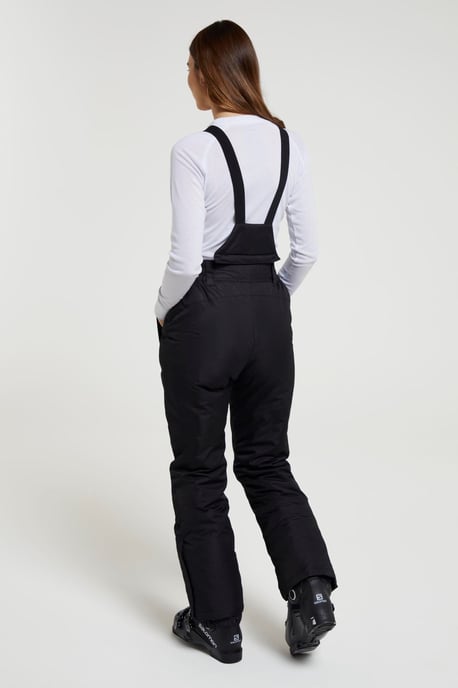 'Moon' Women's Slim Leg Ski Pants Water Resistant Warm Insulated Winter Trousers Black - Image 4