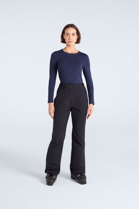 'Alpine' Women's Waterproof Snow Pants Breathable Adjustable Waist Ski Trouser Black - Image 2