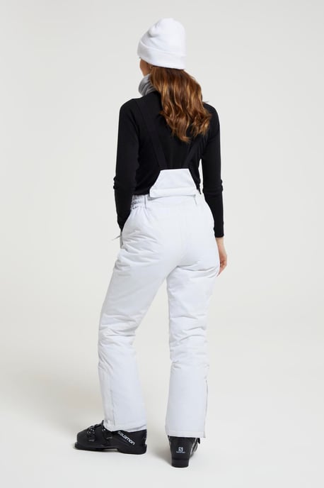 'Moon' Women's Slim Leg Ski Pants Water Resistant Warm Insulated Winter Trousers White - Image 4