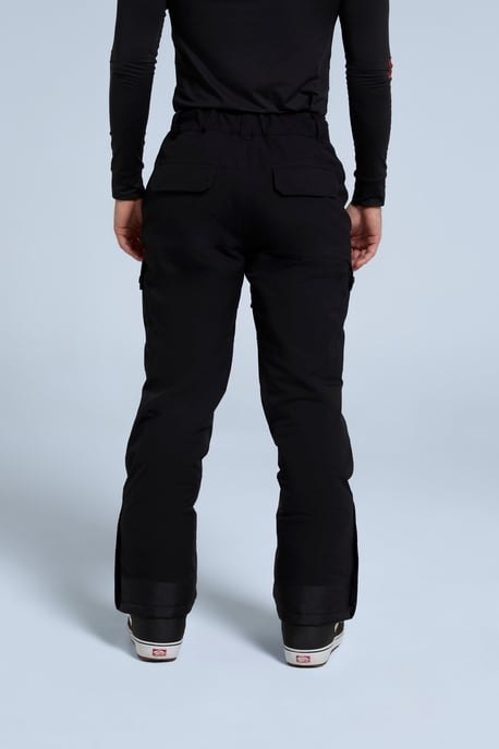 'Glaze' Men's Snow Pants Casual Straight Leg Adjustable Waist Winter Trouser Black - Image 3