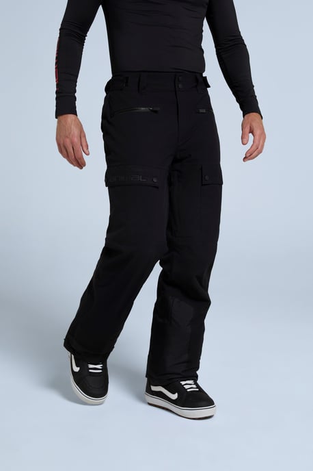 'Glaze' Men's Snow Pants Casual Straight Leg Adjustable Waist Winter Trouser Black - Image 4